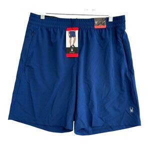 NEW Spyder Active Men's M Blue Athletic Shorts 7" Inseam Lightweight Polyester